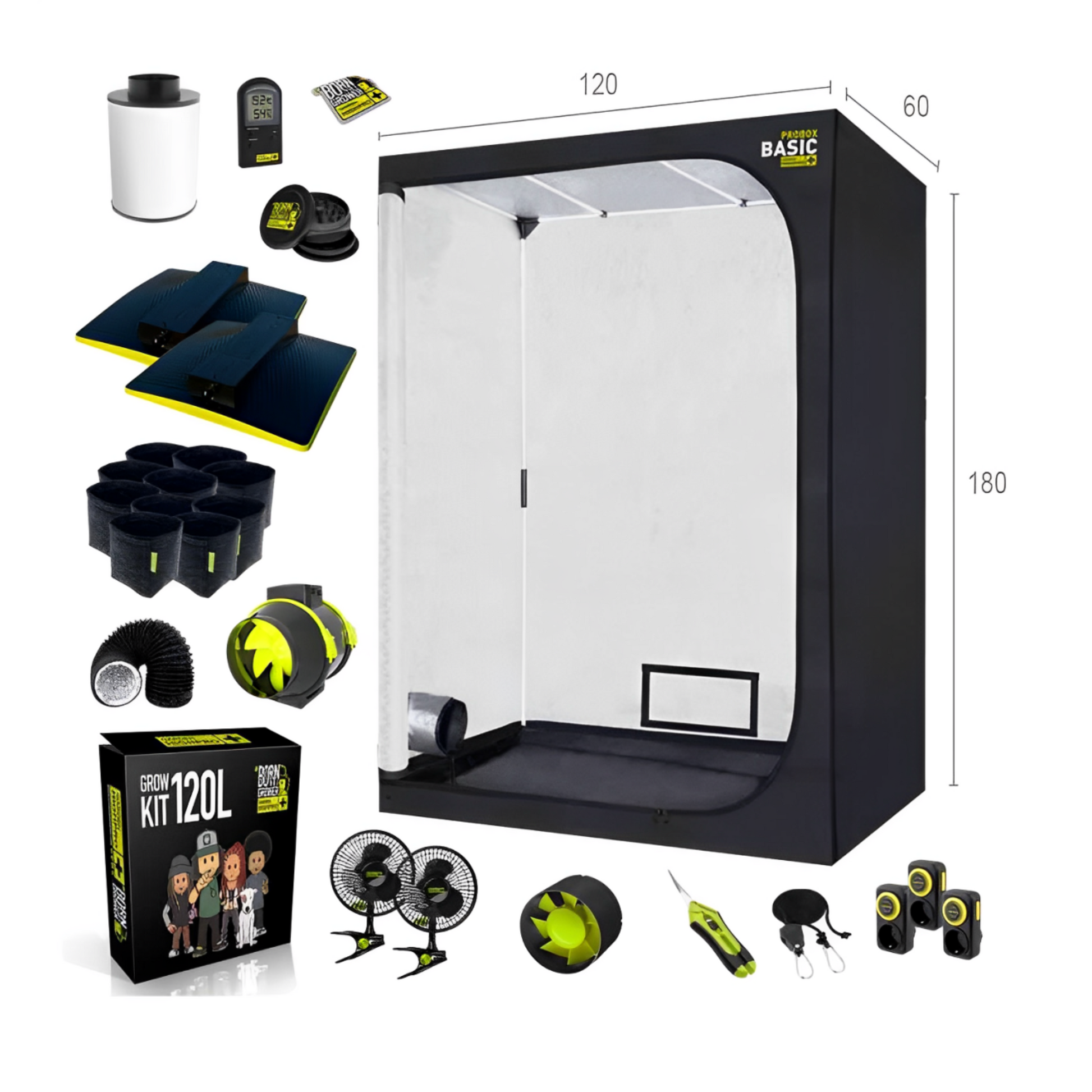 Growbox Komplettset 120x60  Lucky Hemp
