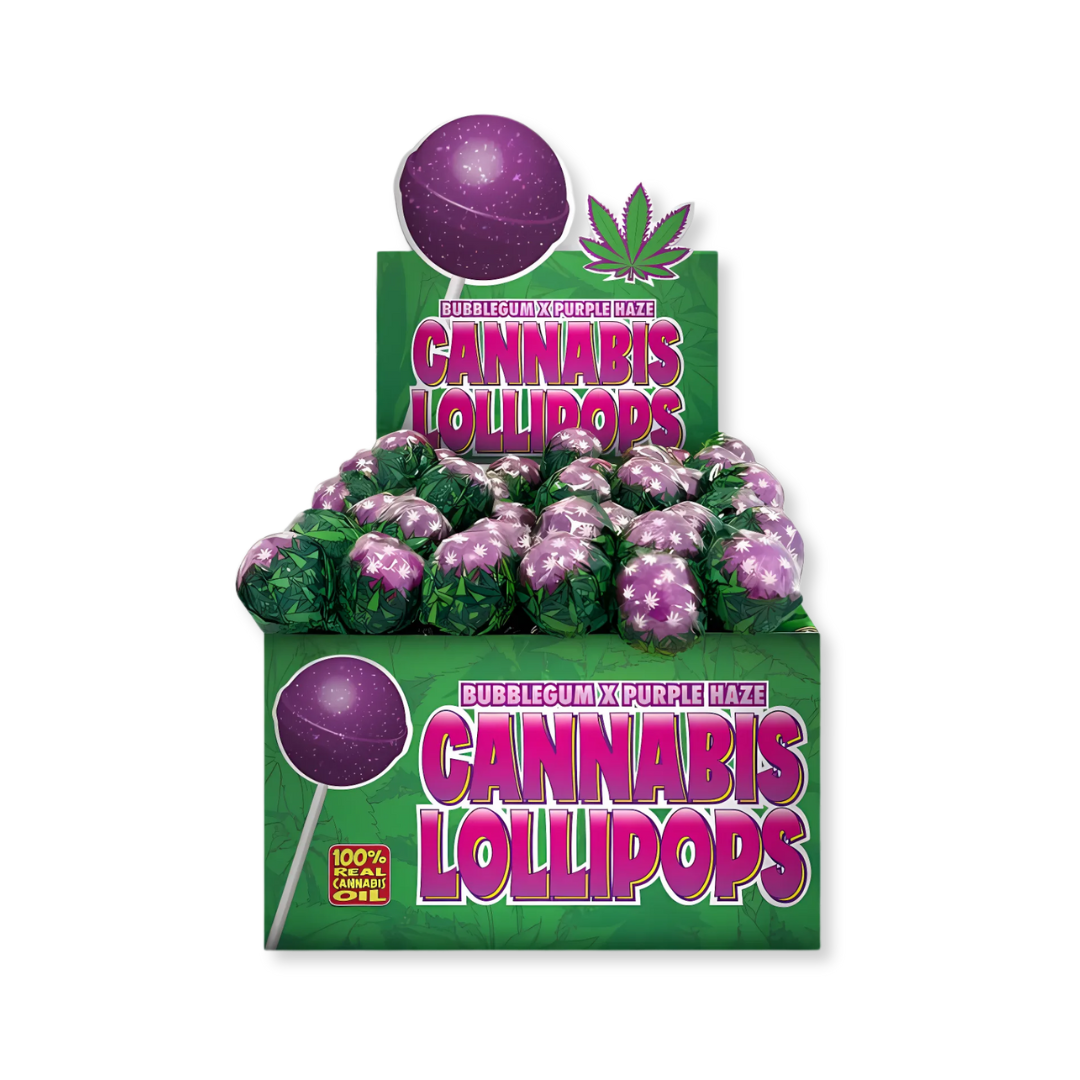 Cannabis Lollipop Edibles Lucky Hemp Purple Haze