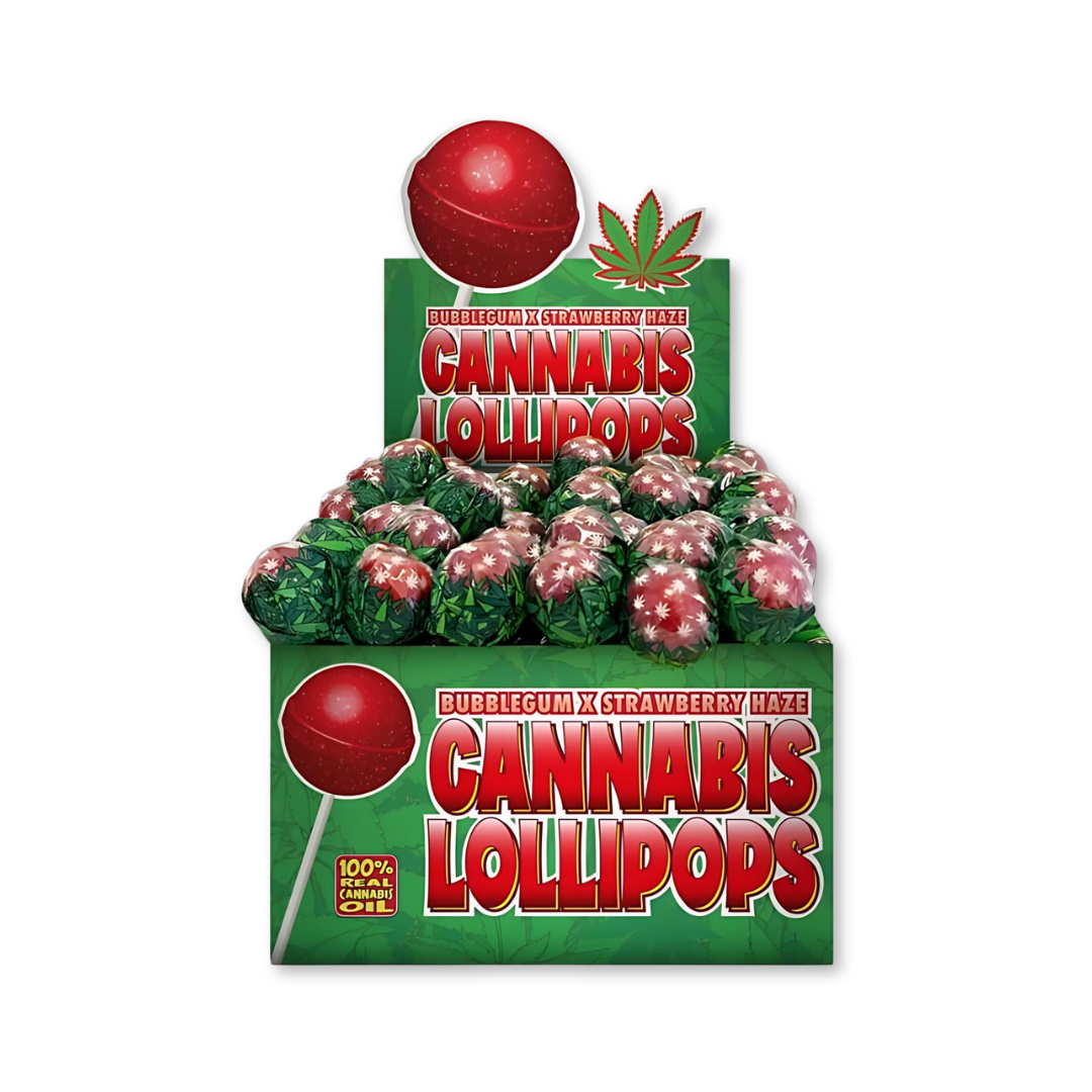 Cannabis Lollipop Edibles Lucky Hemp Strawberry Haze